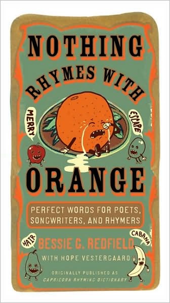 A cartoon orange cries because it has no words to rhyme with